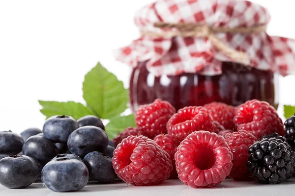 Multifruit huisgemaakte confiture — Stockfoto