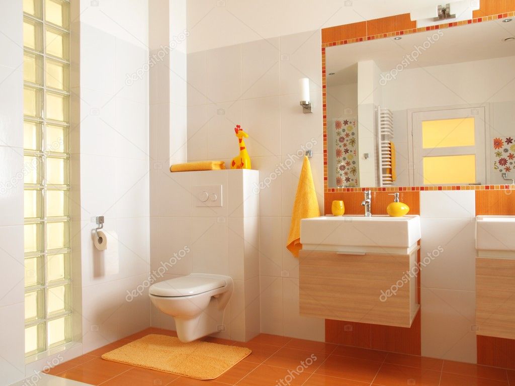 A színes gyermekek fürdőszoba wc vel — stock fotó © photographee ...