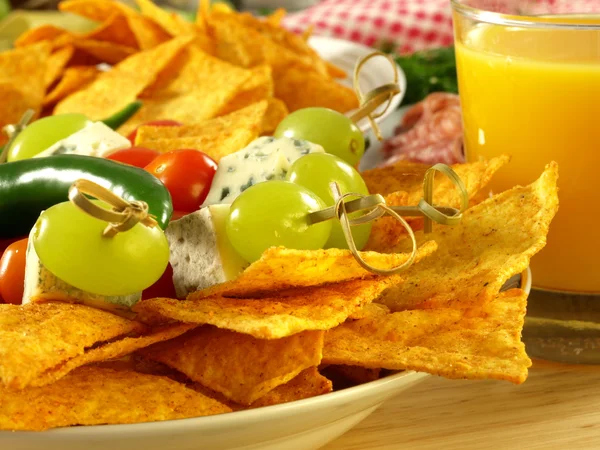 Hot nachos for a starter — Stock Photo, Image