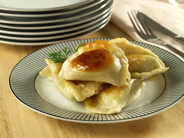 Leckere Knödel zum Abendessen — Stockfoto