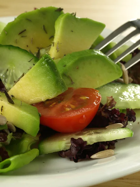 Avocado salad, closeup — Stock Photo, Image