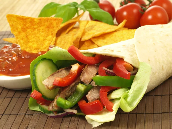 Tortilla en nachos — Stockfoto