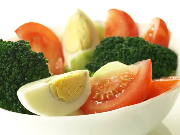Yumurta, closeup ile salata — Stok fotoğraf