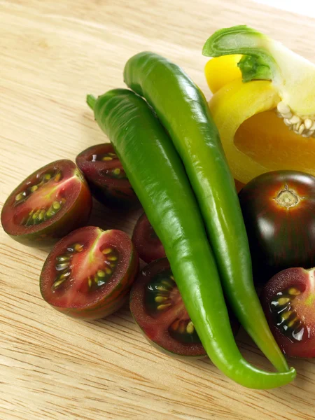 Tomatoes and peppers — Stock Photo, Image