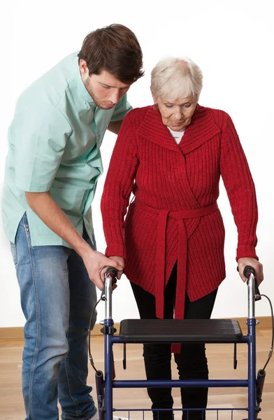 Rollator-Unterricht — Stockfoto