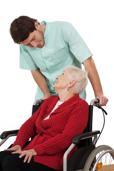 Nurse with disabled — Stock Photo, Image