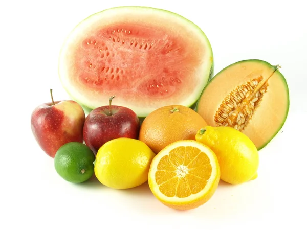 Tropical fruits on isolated background — Stock Photo, Image