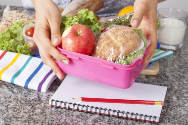 Healthy school lunch clipart
