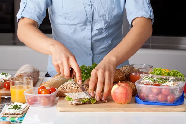 Pranzo sano preparazione — Foto Stock