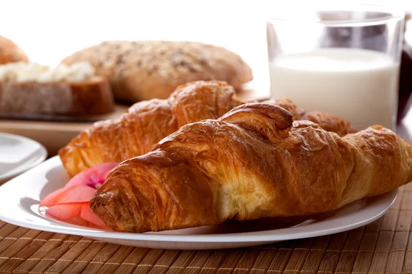 Golden french croissant — Stock Photo, Image