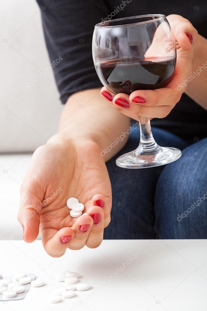 Wine and pills