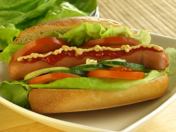 Hot dog, closeup — Stock Photo, Image