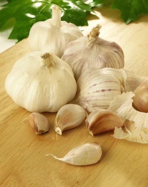 White garlic, closeup — Stock Photo, Image