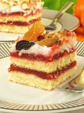 frambuazlı pasta, tatlı