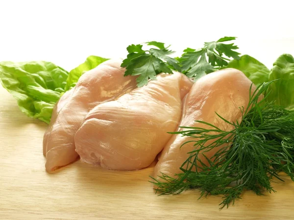 Petto di pollo crudo, isolato — Foto Stock