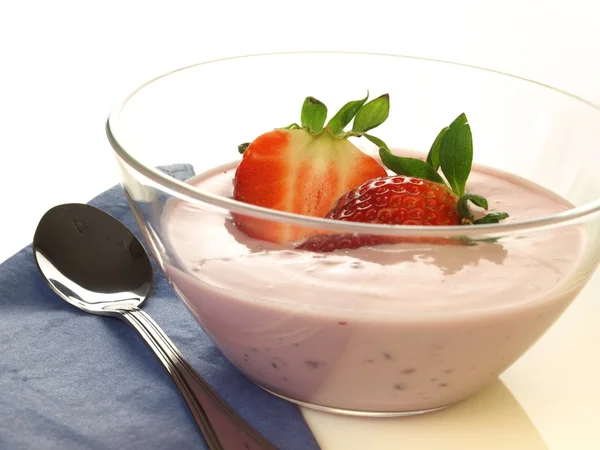 Strawberry breakfast, isolated — Stock Photo, Image
