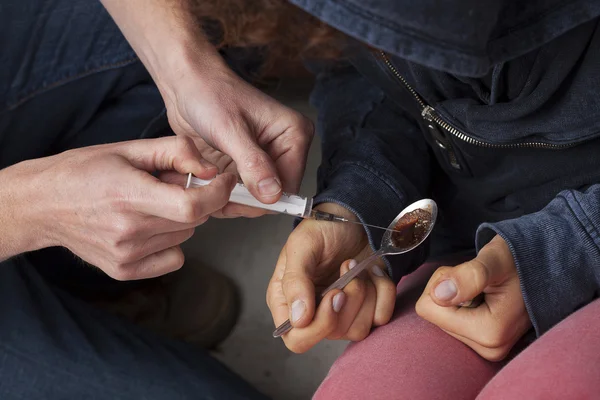 Addiction to heroin — Stock Photo, Image