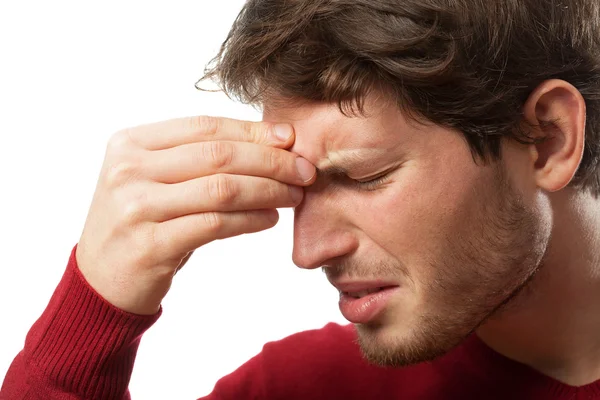 Sinus pain — Stock Photo, Image