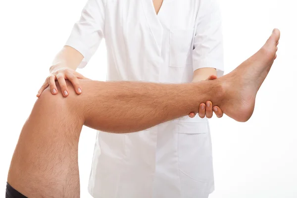 Esame medico della gamba — Foto Stock