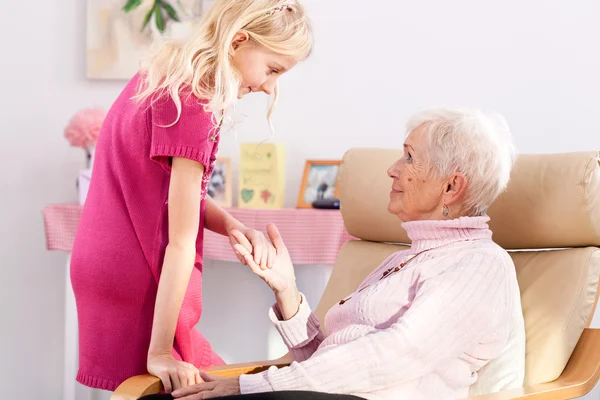 Visit at grandma's — Stock Photo, Image