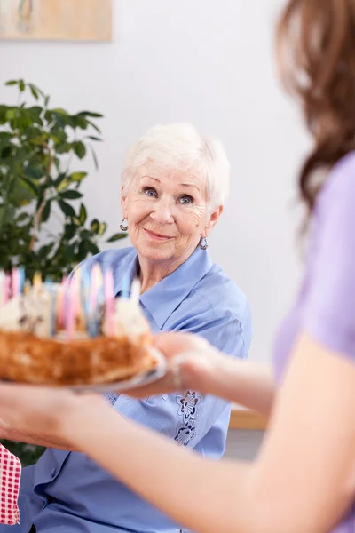 Il compleanno della nonna — Foto Stock