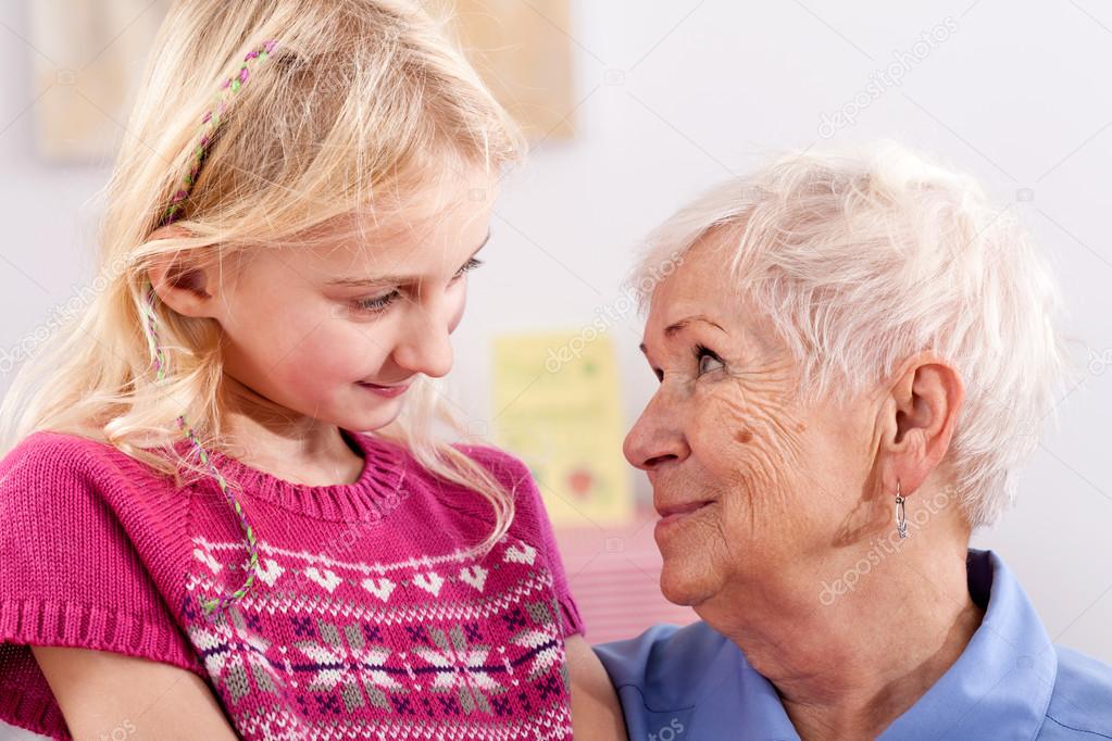 Grandma with granddaughter