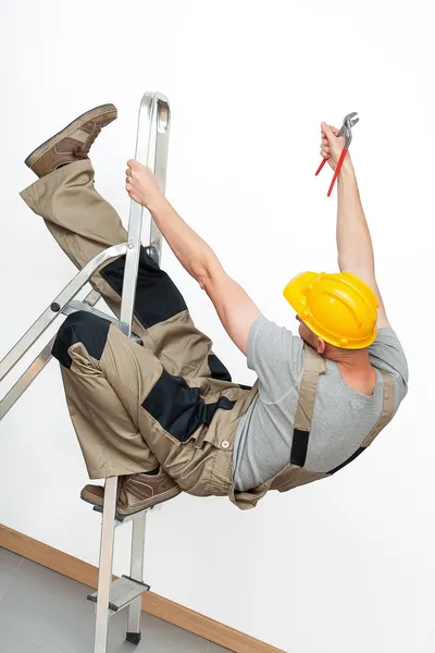 Falling from ladder — Stock Photo, Image