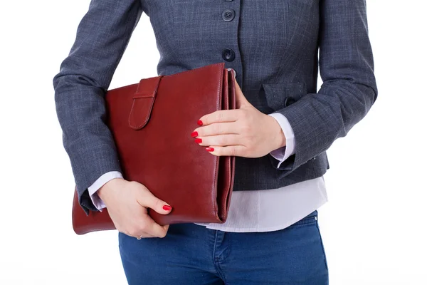 Businesswoman with briefcase — Stock Photo, Image