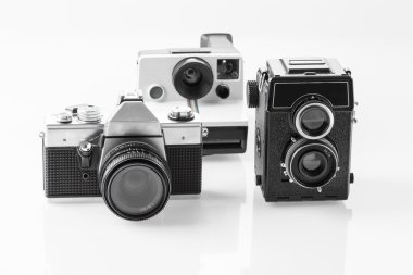 Üç vintage analog kameralar