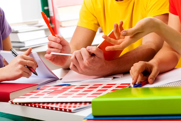 Schüler lernen gemeinsam — Stockfoto