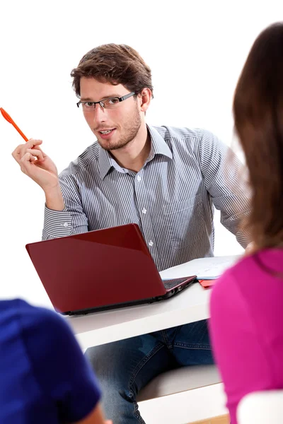 Föreläsare leder en workshops — Stockfoto