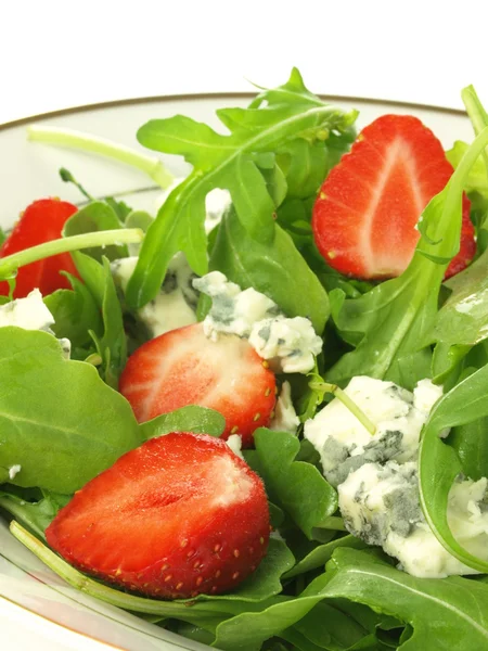 Gorgonzola in salad — Stock Photo, Image