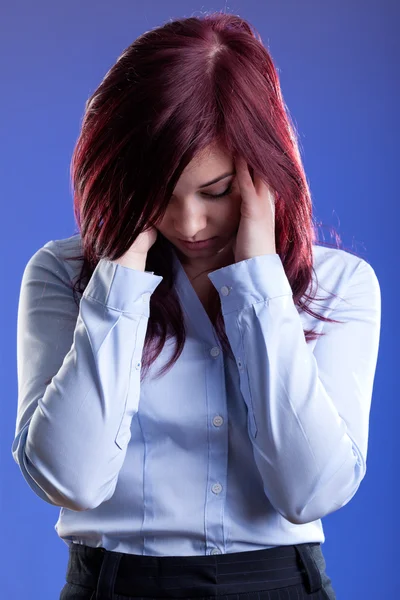 Mujer de negocios agotada — Foto de Stock