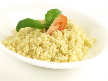 Couscous meal on isolated background clipart