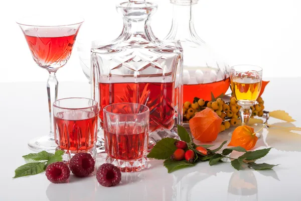 Ensemble de liqueurs traditionnelles — Photo