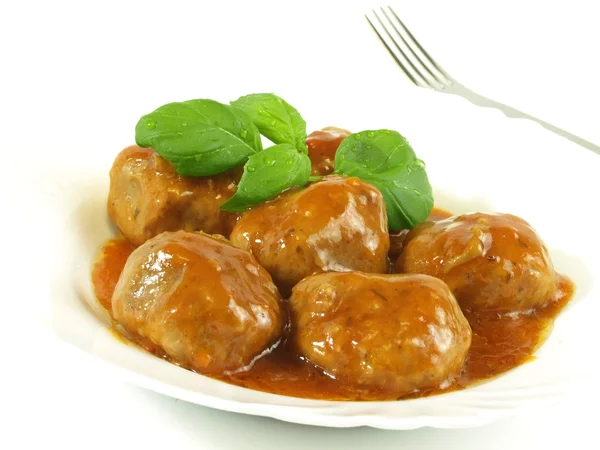 Bolas de carne, estúdio isolado — Fotografia de Stock