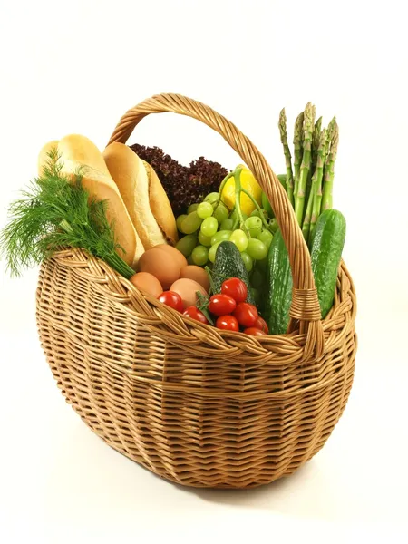 Shopping basket on isolated background — Stock Photo, Image