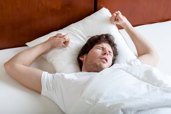 Man waking up softly — Stock Photo, Image