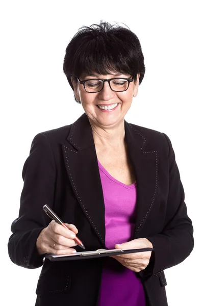 Mujer anciana sonriente — Foto de Stock