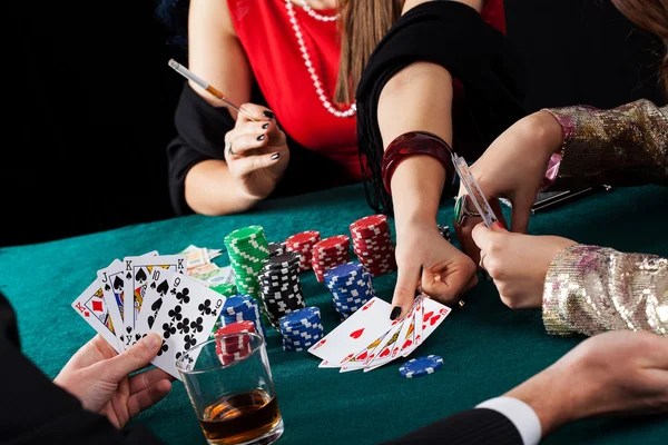 Royal flush victory — Stock Photo, Image