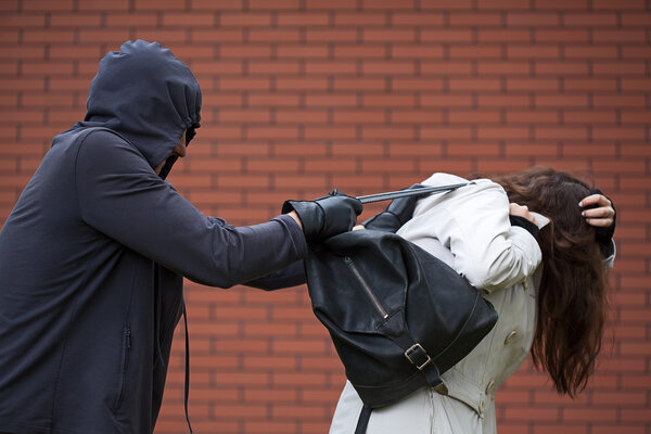 Student girl in danger