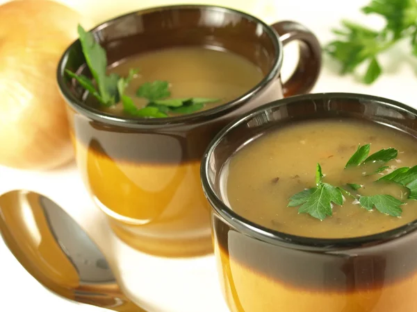 Zuppa di verdure, da vicino, isolata — Foto Stock