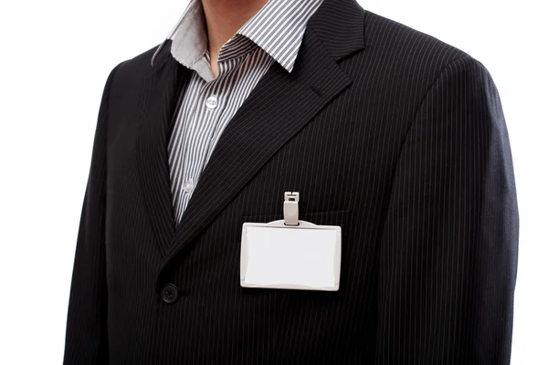 Businessman with ID — Stock Photo, Image