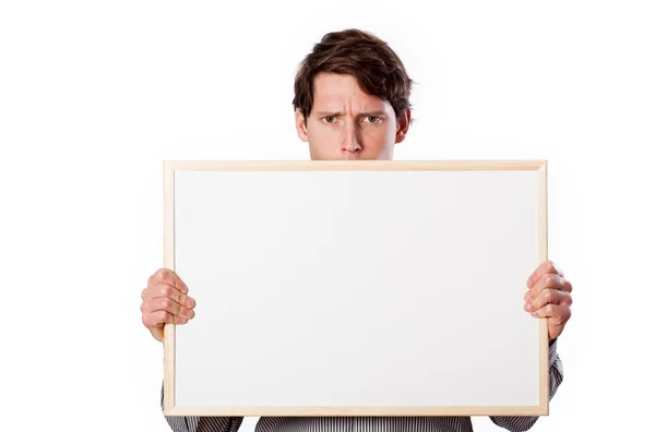 Hombre con tabla — Foto de Stock