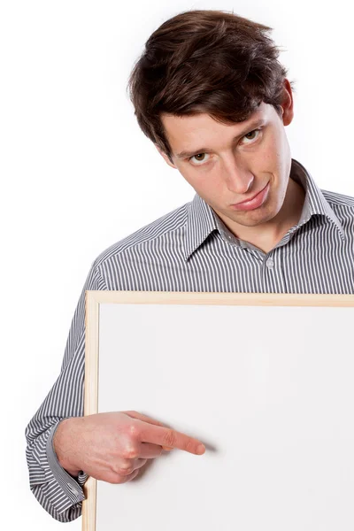 Hombre con tabla — Foto de Stock