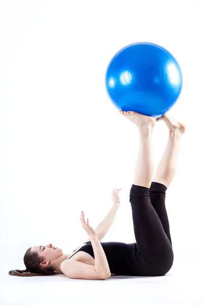 Donna durante pilates — Foto Stock