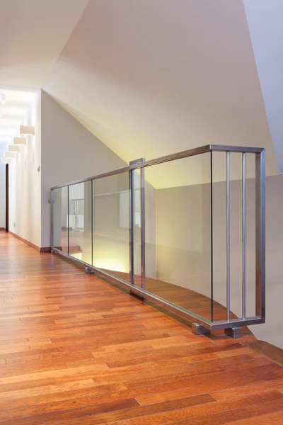 Grand design - glass banister — Stock Image Grand design - glass banister Royalty Free Stock Images