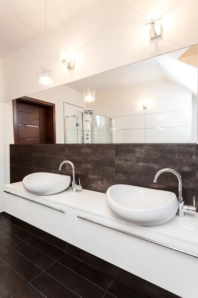 Gran diseño - baño doble — Foto de Stock