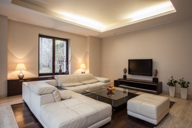 Traverten ev: salon görünümü