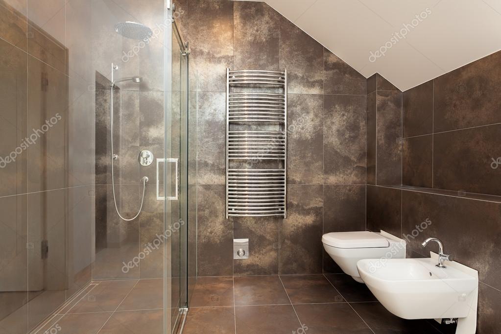 Brun badrum inredning — stockfotografi © photographee.eu #40644065